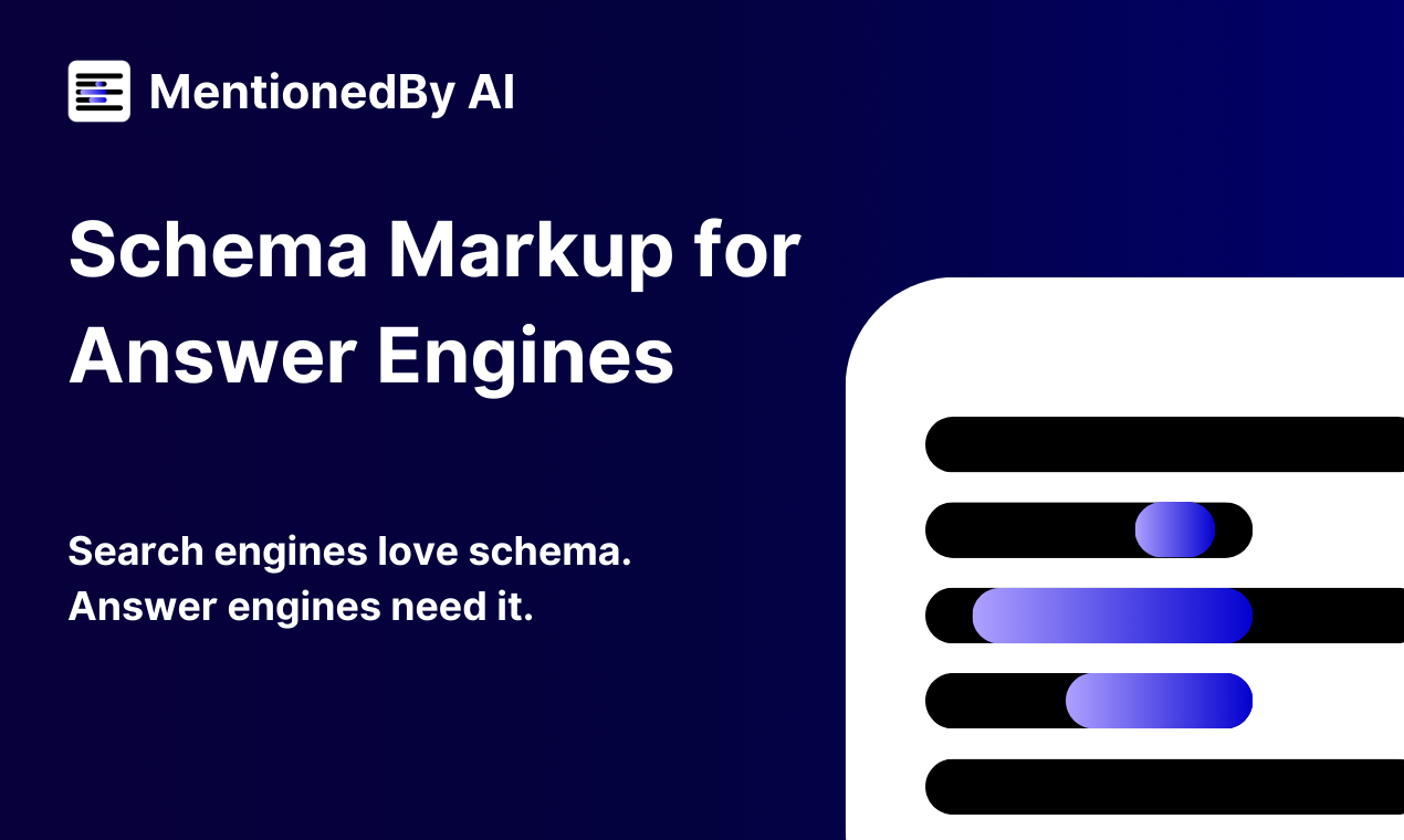 Schema Markup for Answer Engines